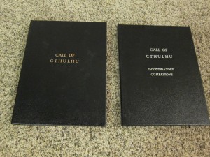 Call of Cthulhu hand-bound hardcovers