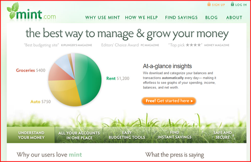 image of Mint.com web site