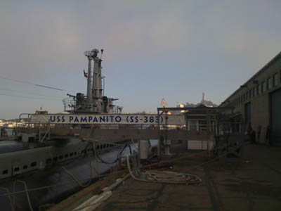 photo of submarine at dock