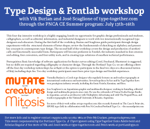 Type Design & FontLab 4-day workshop